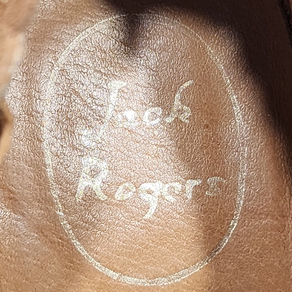 JACK ROGERS "Marianne" Suede Stacked Heel Ankle Booties - Tan - Size 8 - Picture 6 of 8